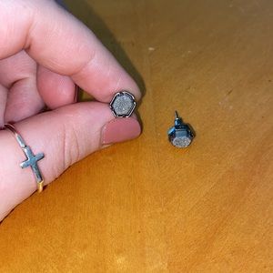 Grey drusy Kendra Scott studs